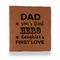 My Father My Hero Leather Binder - 1" - Rawhide - Front View