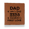 My Father My Hero Leather Binder - 1" - Rawhide