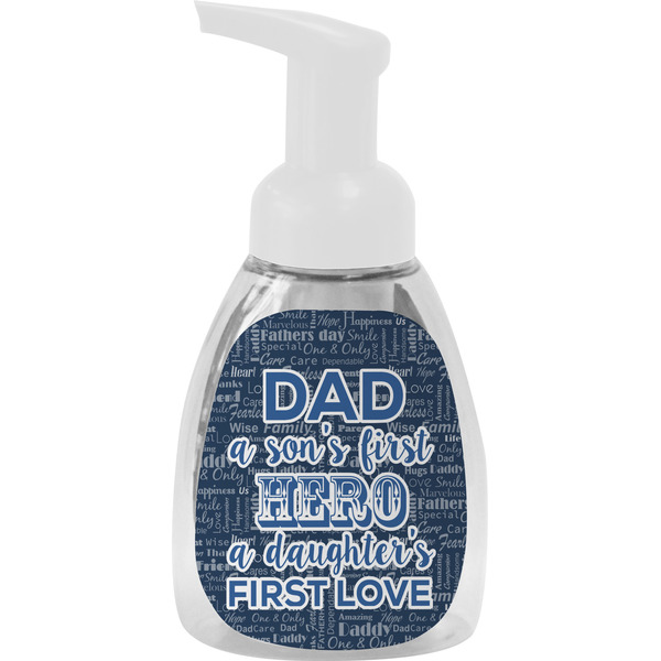 Custom My Father My Hero Foam Soap Bottle - White