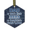 My Father My Hero Frosted Glass Ornament - Hexagon