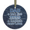 My Father My Hero Frosted Glass Ornament - Round