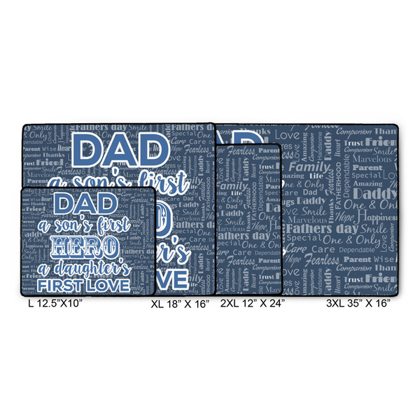 My Father My Hero Gaming Mats - SIZE CHART