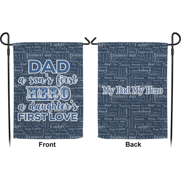My Father My Hero Garden Flag - Double Sided Front and Back