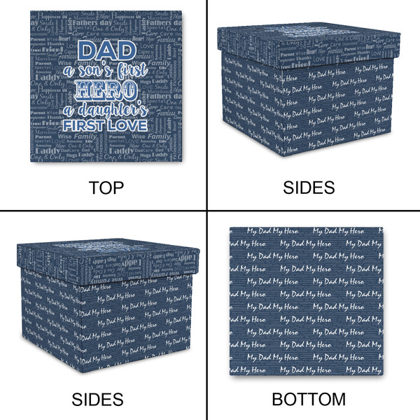 My Father My Hero Gift Boxes with Lid - Canvas Wrapped - Large - Approval