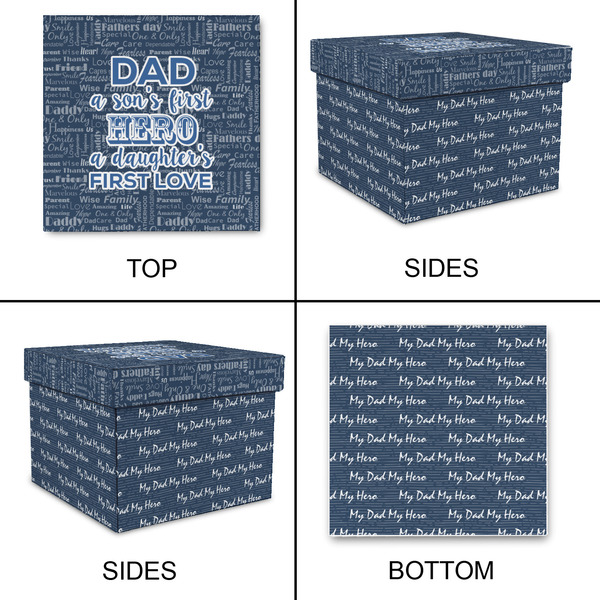 My Father My Hero Gift Boxes with Lid - Canvas Wrapped - Medium - Approval