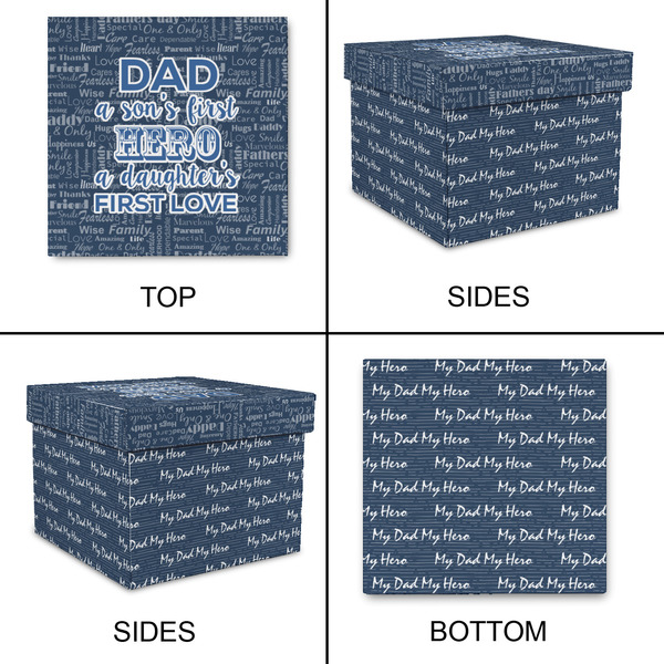 My Father My Hero Gift Boxes with Lid - Canvas Wrapped - Small - Approval