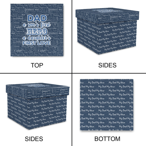 My Father My Hero Gift Boxes with Lid - Canvas Wrapped - X-Large - Approval