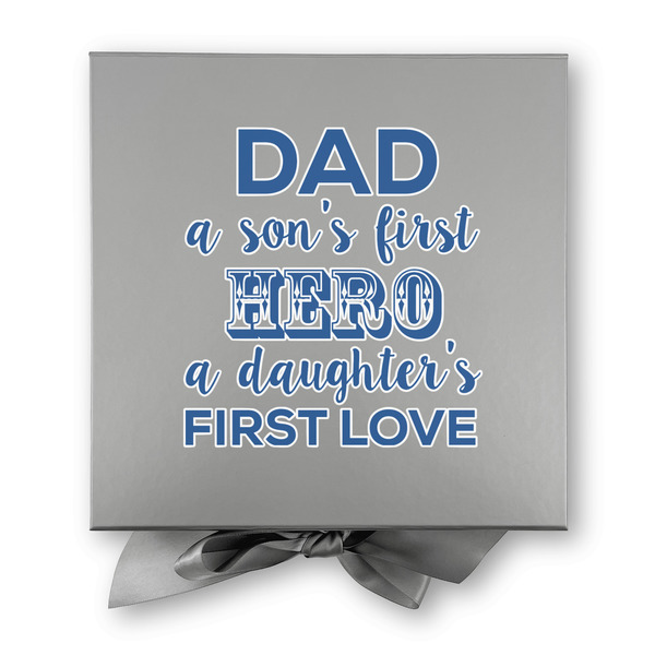 My Father My Hero Gift Boxes with Magnetic Lid - Silver - Approval