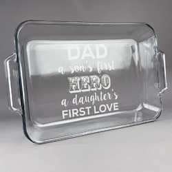 My Father My Hero Glass Baking Dish with Truefit Lid - 13in x 9in