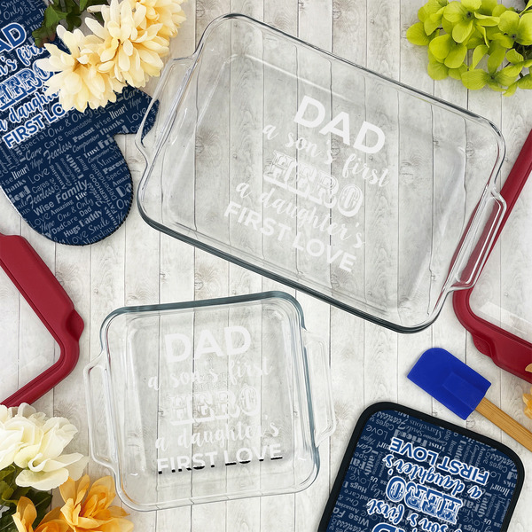 My Father My Hero Glass Baking Dish Set - LIFESTYLE