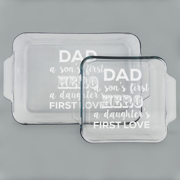 My Father My Hero Glass Baking Dish Set - MAIN (set)