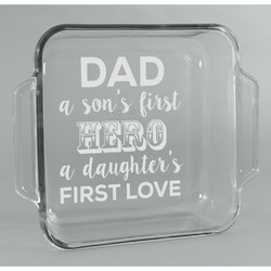 My Father My Hero Glass Cake Dish - 8in x 8in