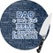 My Father My Hero Round Glass Cutting Board