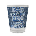 My Father My Hero Glass Shot Glass - 1.5 oz - Set of 4