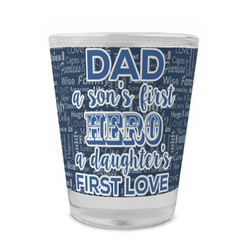 My Father My Hero Glass Shot Glass - 1.5 oz - Set of 4