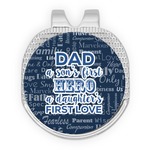 My Father My Hero Golf Ball Marker - Hat Clip - Silver