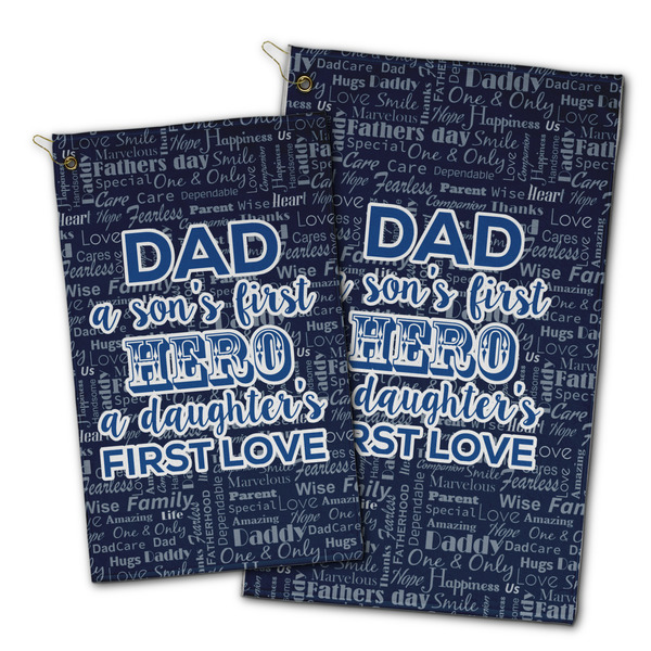 My Father My Hero Golf Towel - PARENT (small and large)