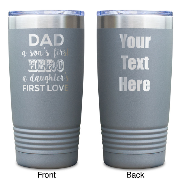 My Father My Hero Gray Polar Camel Tumbler - 20oz - Double Sided - Approval