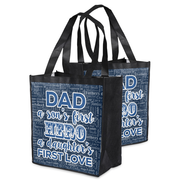 My Father My Hero Grocery Bag - MAIN