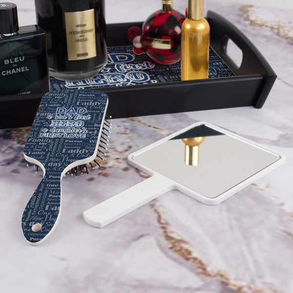 My Father My Hero Hair Brush - With Hand Mirror