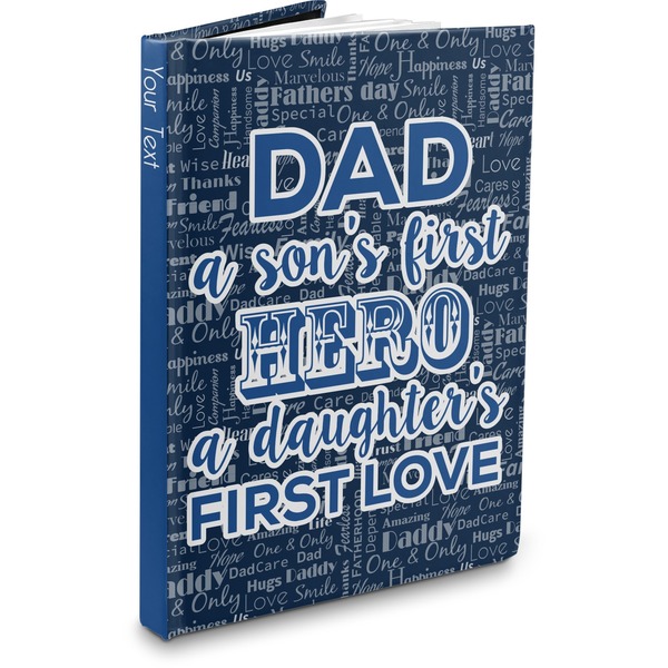 Custom My Father My Hero Hardbound Journal - 7.25" x 10" (Personalized)