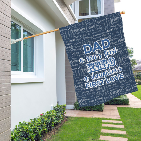 My Father My Hero House Flags - Double Sided - LIFESTYLE