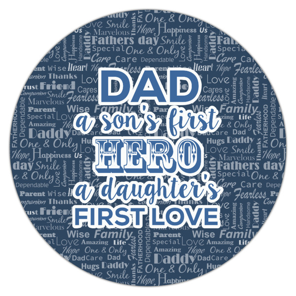 My Father My Hero Icing Circle - Medium - Single