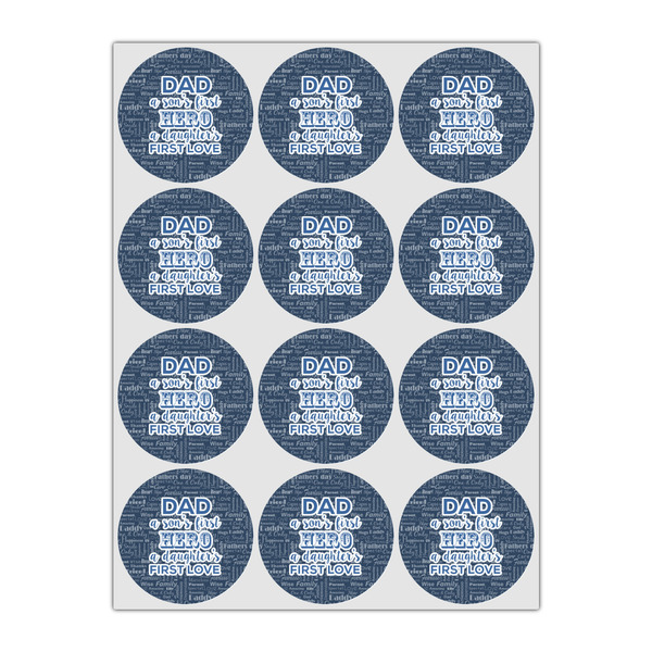 My Father My Hero Icing Circle - Small - Set of 12