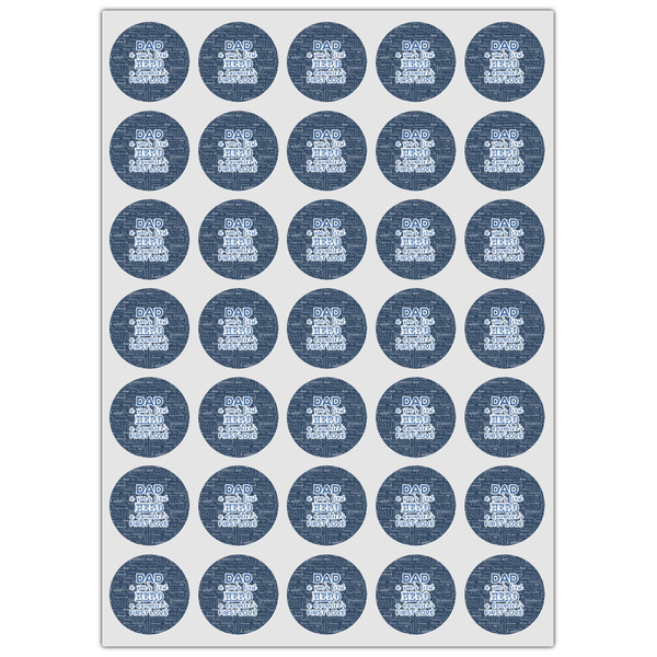 My Father My Hero Icing Circle - XSmall - Set of 35