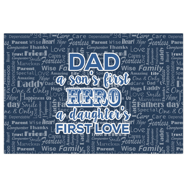 My Father My Hero Indoor / Outdoor Rug - 4'x6' - Front Flat