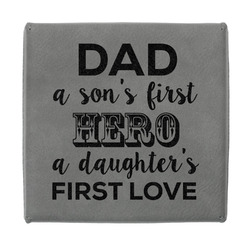 My Father My Hero Jewelry Gift Box - Engraved Leather Lid