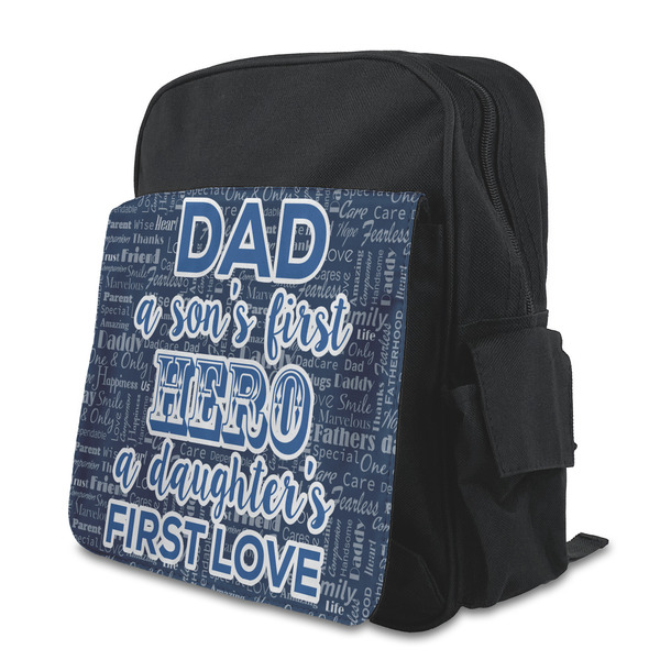 Custom My Father My Hero Preschool Backpack