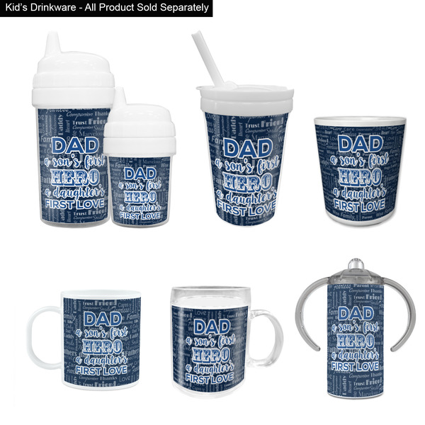 My Father My Hero Kid's Drinkware - Customized & Personalized