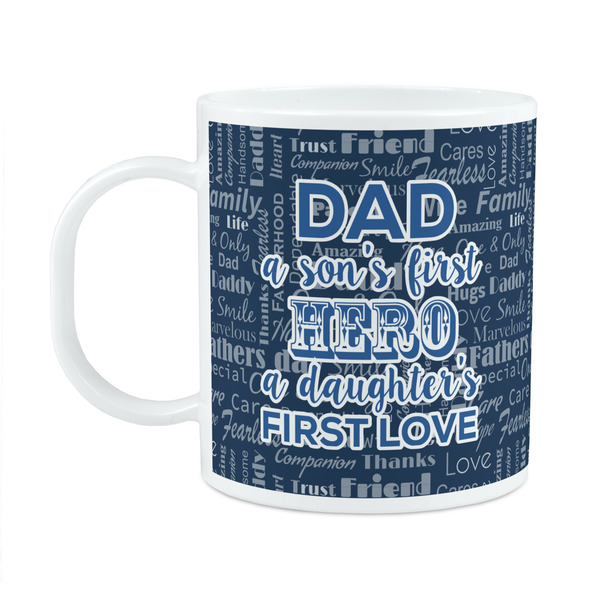 Custom My Father My Hero Plastic Kids Mug