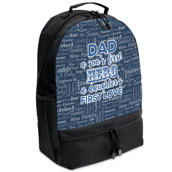 Custom My Father My Hero Backpacks - Black