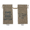 My Father My Hero Large Burlap Gift Bag - Front & Back