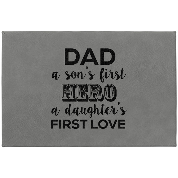 My Father My Hero Large Engraved Gift Box with Leather Lid - Approval