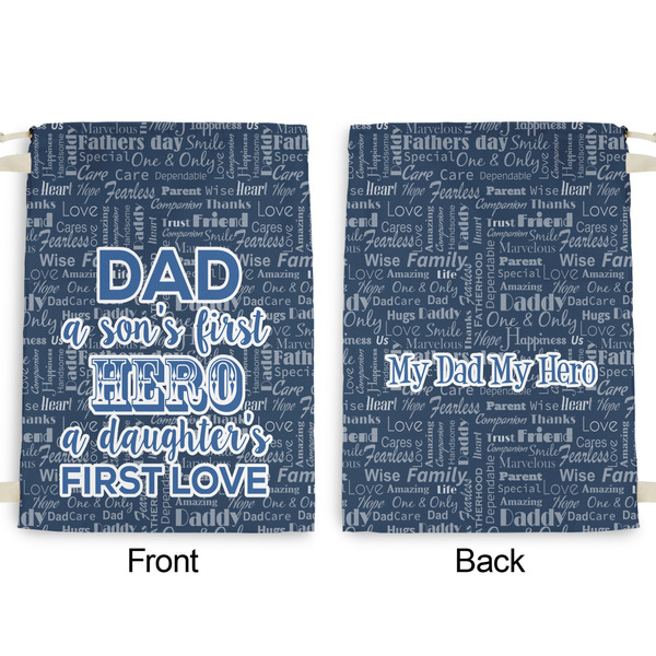 My Father My Hero Large Laundry Bag - Front & Back View