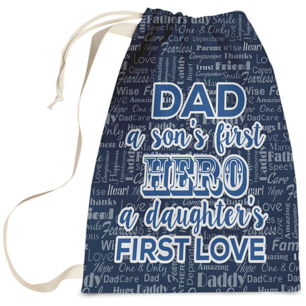 Custom My Father My Hero Laundry Bag