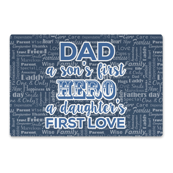 Custom My Father My Hero Large Rectangle Car Magnet