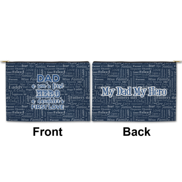 My Father My Hero Large Zipper Pouch Approval (Front and Back)