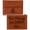 My Father My Hero Leather Business Card Holder - Front Back