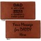 My Father My Hero Leather Checkbook Holder Front and Back