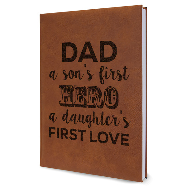 Custom My Father My Hero Leather Sketchbook