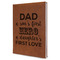 My Father My Hero Leather Sketchbook - Large - Double Sided - Angled View