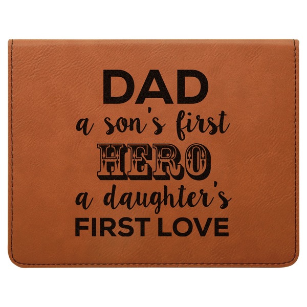 My Father My Hero Leatherette 4-Piece Wine Tool Set Flat