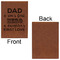 My Father My Hero Leatherette Journal - Large - Single Sided - Front & Back View