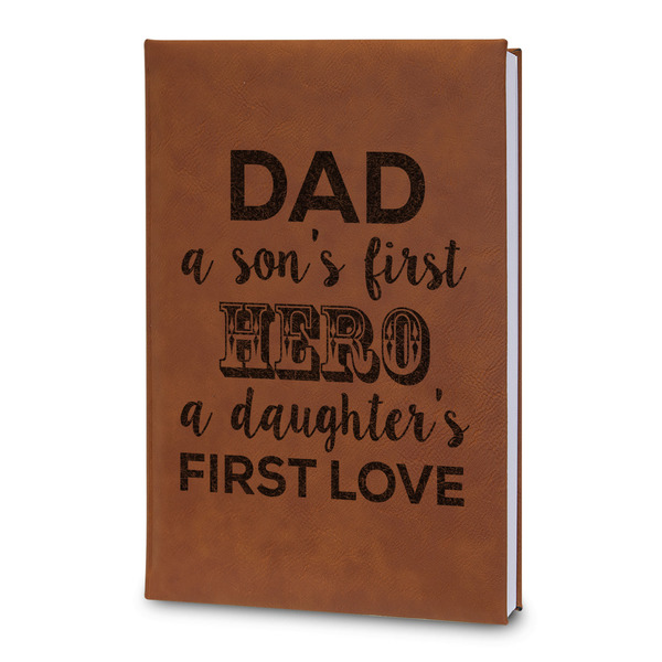 Custom My Father My Hero Leatherette Journal - Large - Double Sided