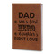 My Father My Hero Leatherette Journals - Large - Double Sided - Angled View