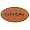 My Father My Hero Leatherette Oval Name Badge with Magnet (Personalized)